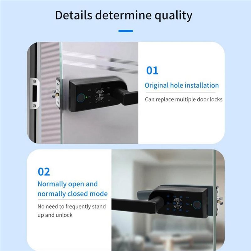 Smart Home Door Lock - AC88-TTLOCK กลอนประตูอัจฉริยะ รองรับแอปพลิเคชัน ปลดล็อกด้วยลายนิ้วมือ รหัสผ่าน บัตร