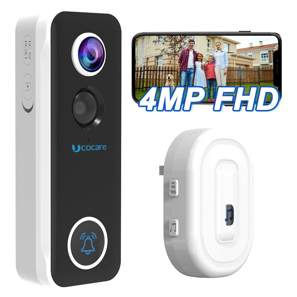 Smart Home Video - UCOCARE 4MP วิดีโอดอร์เบลล์ไร้สาย WiFi รุ่น P5