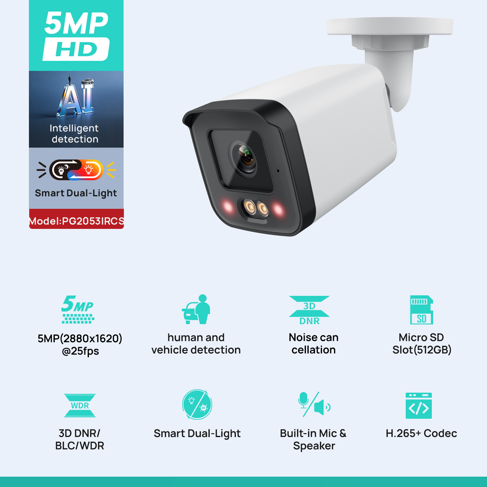 กล้องวงจรปิด VIKYLIN IP 5MP ไฟ - Smart Home Microsoft บทวิจารณ์และราคา