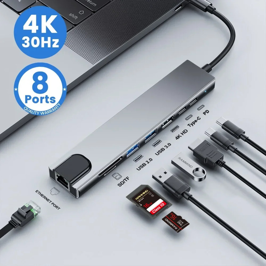 8IN1/2 ด็อกกิ้งสเตชัน Type-C แ - Smart Home Hub 2 บทวิจารณ์และราคา